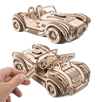 Ugears 3D fa mechanikus puzzle - Driftelő Cobra - JátékManufaktúra