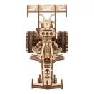 Ugears 3D fa mechanikus puzzle - Dragster versenyautó - JátékManufaktúra