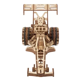 Ugears 3D fa mechanikus puzzle - Dragster versenyautó - JátékManufaktúra