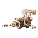 Ugears 3D fa mechanikus puzzle - Dragster versenyautó - JátékManufaktúra