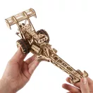 Ugears 3D fa mechanikus puzzle - Dragster versenyautó - JátékManufaktúra