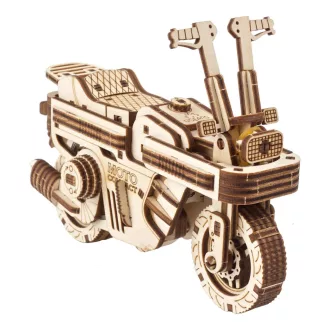 Ugears 3D fa mechanikus puzzle - Összecsukható robogó - JátékManufaktúra