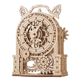 Ugears 3D fa mechanikus puzzle - Dekor ébresztőóra - JátékManufaktúra