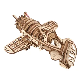 Ugears 3D fa mechanikus puzzle - Mad Hornet versenyrepülő - JátékManufaktúra