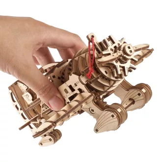 Ugears 3D fa mechanikus puzzle - Mad Hornet versenyrepülő - JátékManufaktúra