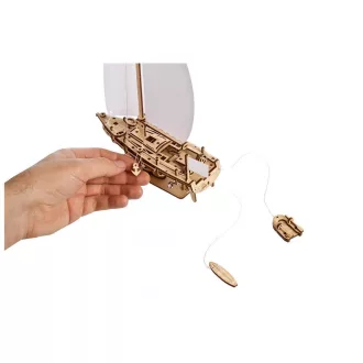 Ugears 3D fa mechanikus puzzle - The Ocean Beauty vitorlás - JátékManufaktúra