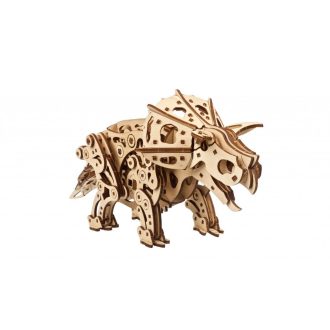 Ugears 3D fa mechanikus puzzle - Triceratops - JátékManufaktúra