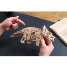 Ugears 3D fa mechanikus puzzle - Triceratops - JátékManufaktúra
