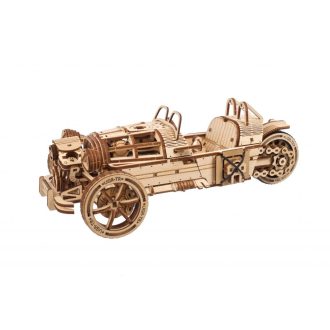 Ugears 3D fa mechanikus puzzle - UGR-S háromkerekű roadster - JátékManufaktúra