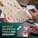 Ugears 2,5D fa mechanikus puzzle - Vadászrepülő - JátékManufaktúra