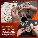 Ugears 2,5D fa mechanikus puzzle - India Moto - JátékManufaktúra