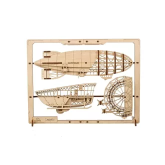 Ugears 2,5D fa mechanikus puzzle - Zeppelin léghajó - JátékManufaktúra