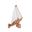 Ugears 3D fa mechanikus puzzle - Serenity’s Dream Yacht - JátékManufaktúra