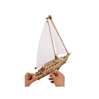 Ugears 3D fa mechanikus puzzle - Serenity’s Dream Yacht - JátékManufaktúra