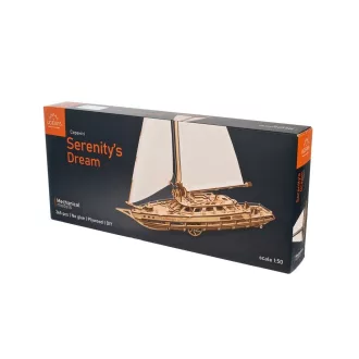 Ugears 3D fa mechanikus puzzle - Serenity’s Dream Yacht - JátékManufaktúra