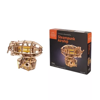 Ugears 3D fa mechanikus puzzle - Steampunk léghajó - JátékManufaktúra