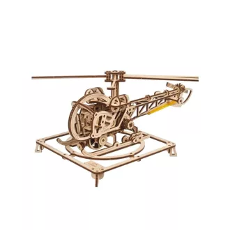 Ugears 3D fa mechanikus puzzle - MINI Helikopter - JátékManufaktúra