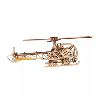 Ugears 3D fa mechanikus puzzle - MINI Helikopter - JátékManufaktúra