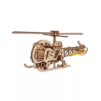 Ugears 3D fa mechanikus puzzle - MINI Helikopter - JátékManufaktúra