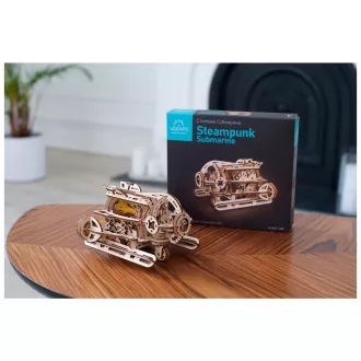 Ugears 3D fa mechanikus puzzle - Steampunk tengeralattjáró - JátékManufaktúra