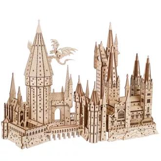 Ugears 3D fa mechanikus puzzle - Roxfort vára (Harry Potter) - JátékManufaktúra