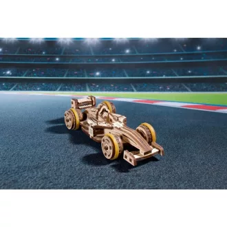 Ugears 3D fa mechanikus puzzle - Compact Racer - JátékManufaktúra
