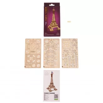 Ugears 3D fa mechanikus puzzle - Eiffel-torony - JátékManufaktúra
