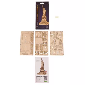 Ugears 3D fa mechanikus puzzle - Szabadság-szobor (World Cities) - JátékManufaktúra