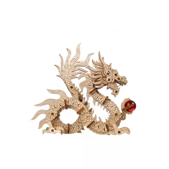Ugears 3D fa mechanikus puzzle - Sárkány (rejtett rekesszel) - JátékManufaktúra