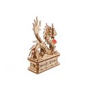 Ugears 3D fa mechanikus puzzle - Sárkány (rejtett rekesszel) - JátékManufaktúra