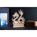 Ugears 3D fa mechanikus puzzle - Sárkány (rejtett rekesszel) - JátékManufaktúra