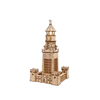 Ugears 3D fa mechanikus puzzle - Alexandriai világítótorony - JátékManufaktúra