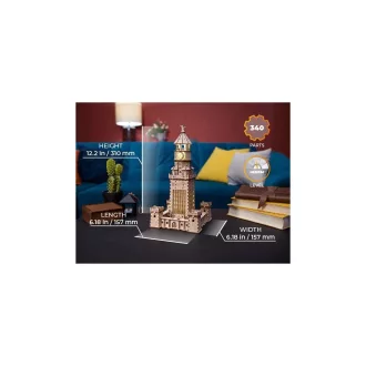 Ugears 3D fa mechanikus puzzle - Alexandriai világítótorony - JátékManufaktúra