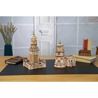 Ugears 3D fa mechanikus puzzle - Alexandriai világítótorony - JátékManufaktúra