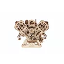 Ugears 3D fa mechanikus puzzle - V8 motor (USB-C) - JátékManufaktúra