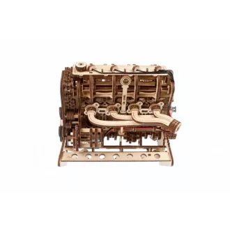 Ugears 3D fa mechanikus puzzle - V8 motor (USB-C) - JátékManufaktúra