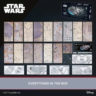 Ugears - 3D fa mechanikus modell: Star Wars Millennium Falcon - JátékManufaktúra