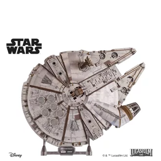 Ugears - 3D fa mechanikus modell: Star Wars Millennium Falcon - JátékManufaktúra