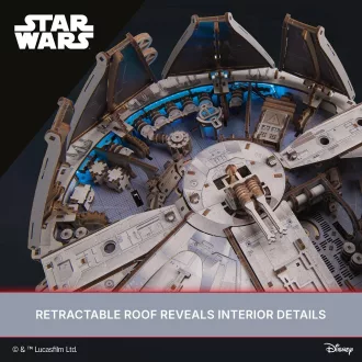 Ugears - 3D fa mechanikus modell: Star Wars Millennium Falcon - JátékManufaktúra