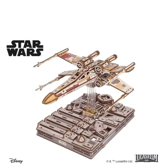 Ugears - 3D fa mechanikus modell: Star Wars X-Wing vadászgép (Luke Skywalker) - JátékManufaktúra