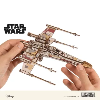 Ugears - 3D fa mechanikus modell: Star Wars X-Wing vadászgép (Luke Skywalker) - JátékManufaktúra
