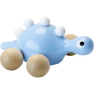 Vilac - Fa dinoszaurusz kerekeken - kék - JátékManufaktúra