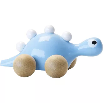 Vilac - Fa dinoszaurusz kerekeken - kék - JátékManufaktúra