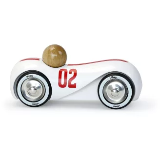 Vilac - Fehér streamline vintage fa autó - JátékManufaktúra