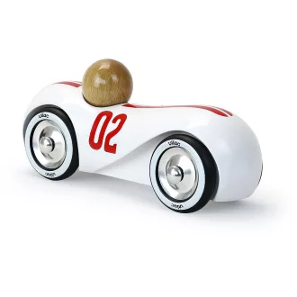 Vilac - Fehér streamline vintage fa autó - JátékManufaktúra
