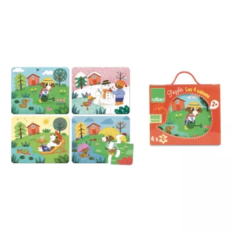 Vilac Fa puzzle - 4 évszak - JátékManufaktúra