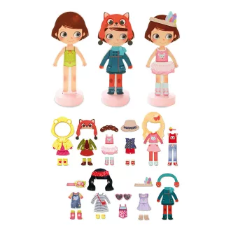 Vilac - Mágneses öltöztetős puzzle - Chloe - JátékManufaktúra