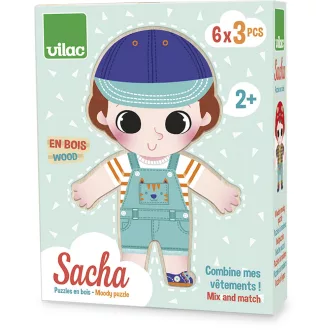 Vilac - Öltöztetős puzzle - Sacha - JátékManufaktúra