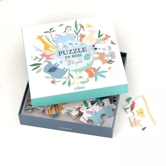 Vilac Kerek puzzle - Sarah Betz - A világ (24 db-os) - JátékManufaktúra