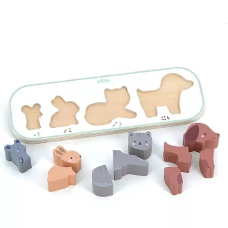 Vilac - Formaberakó puzzle - Számolós állatokkal (Sarah Betz) - JátékManufaktúra